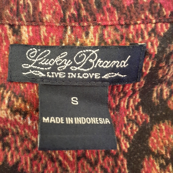 Lucky Brand Boho Printed Midi Dress Sz. M - Picture 6 of 6